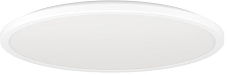 EGLO LED Deckenleuchte Rovito runde Badezimmer | Deckenlampe mit Fernbedienung, Badlampe Decke aus Kunststoff in Weiß, Deckenbeleuchtung warmweiß-kaltweiß, IP44, Ø 50 cm