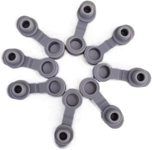 Lot de 10 bouchons d'étanchéité universels en silicone pour bouteille thermos avec œillets et bouchons de paille de rechange pour gobelet de 50,8 à 887 ml