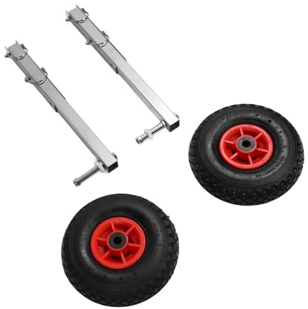 Boat Launching Wheel, Inflatable Boat Wheels 2Pcs Stainless Steel with Quick Release Pins Boat Transom Launching Wheel for Inflatable Boats, Rafts, Dinghies, and More