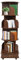 OUBUBY Massivholz Drehbares Bücherregal, 360-Grad-Display, 4 Ebenen 16 Fächer, Standregal Bodenstehendes Bücherregal,Multifunktionaler Bücherregal-Organizer für Kinder und Erwachsene (Nuss-braun)