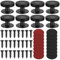 8 Stk Verstellbarer Gerätefüße, Bettrahmen Anti-Shake-Werkzeug Verstellbares 27-40mm, Kopfteil Stopper, Bettgestell Stabilisator, Abstandshalter Wand Bettrückwand Schutz für Betten Schränke Sofas