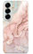 ONEFLOW Bliss Cover für Samsung Galaxy S25 Hülle in Marmor Optik, Designer Case Handy Schutzhülle mit Kameraschutz, Muster Hardcase Glitzer Handyhülle marmoriert, Rosa Grau
