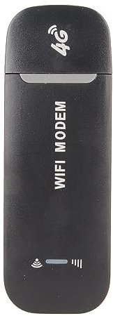 4G LTE WiFi Router 150Mbps Portable Internet Hub with SIM Card Slot Supports 10 Devices for Home Office Travel Use White Wireless Modem B1 B3 B5 Band (Black)