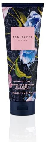 Ted Baker Fusion Midnight Petal Body Wash, Floral Vanilla, 250ml | With Rose, Amber and Sweet Vanilla, Oat and Pomegranate Extract for Soft Skin, Vegan