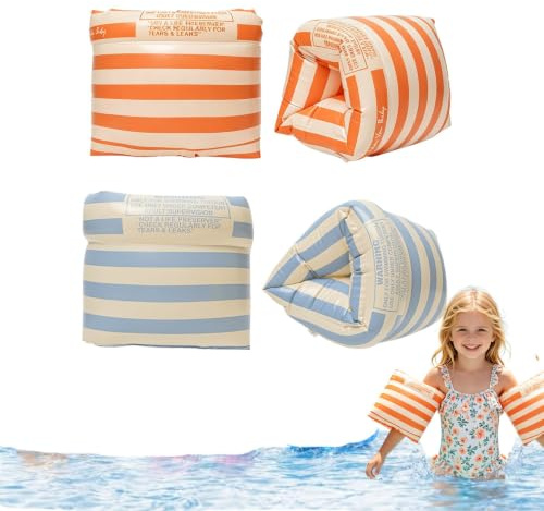 4 Stück Schwimmflügel mit 2 unabhängigen Airbags, Schwimmring 15-100KG empfohlenes Gewicht schwimmgürtel, perfekte Schwimmhilfe zum Schwimmenlernen, hautverträgliches Material.