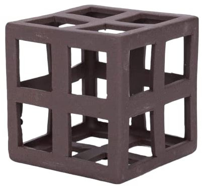 GRNLO Shrimp Cube | Aquarium Deko Würfel aus Keramik | Versteck Höhle für Garnelen & Zwergkrebse | Ideal zum Bepflanzen | 5x5x5 cm