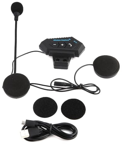 Aramox 1 Paire d'écouteurs Bluetooth pour Casque de Moto avec Haut-parleurs intégrés et Fonction Mains Libres