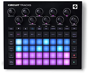 Novation Circuit Tracks: Groovebox-Sequenzer mit Synthesizer-, MIDI- und Drum-Spuren für die elektronische Musikproduktion.