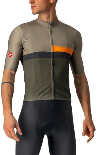 CASTELLI Men's A Blocco Jersey Sweatshirt, Rinde Green/Pop Orange-Dark Gra, XS