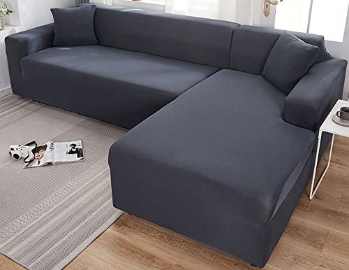 ZZDZW Sofabezug L Form Wasserdicht Beige Grau Rechts Links Couchbezug Sofahusse L-förmiges Sofa Überzug Couch Hussen 1 2 3 4 Sitzer Ecksofa Stretch Eckcouch L-vormig Bezug L-Förmige Sofabezüge