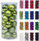 Treer 24 Stück Weihnachtskugeln Kunststoff Christbaumkugeln Set, Bruchsicher Mehrweg Christbaumschmuck zum Aufhängen, Matt Glänzend Glitzernd Weihnachtsbaum Kugeln Weihnachtsdeko (3cm,Gras-Grün)