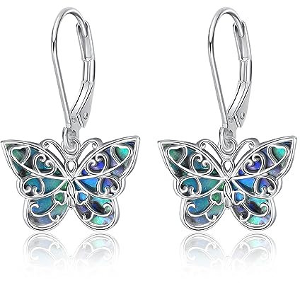 Schmetterling Ohrringe Silber 925 keltischer Knoten Ohrringe Schmetterling Schmuck Geschenke für Frauen und Mädchen