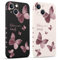 Pnakqil 2 Pezzi Cover per Apple iPhone 13 6.1 Carina Estetica Farfalla Romantico Disegno Viola Morbido Donne Protezione Sottile Anti Fotocamera Antiurto Silicone TPU Morbida Case