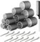 Huoberr 31 Pièces Bigoudis Cheveux,18 Noir Rouleaux Cheveux,3 tailles (2.36in, 1.73in, 1.25in) Bigoudis Cheveux Long, 12 Pinces à Cheveux et 1 Peigne Pour Cheveux Longs, Moyens et Courts