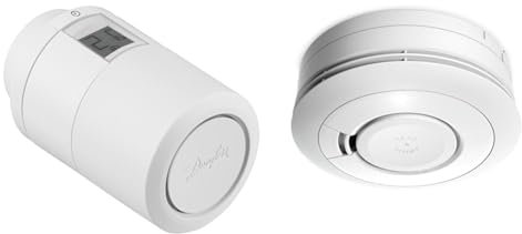 Danfoss Smart Heizkörperthermostat mit Bluetooth-Technologie ECO 014G1115 NEW Version & Ei Electronics Ei650 Rauchwarnmelder