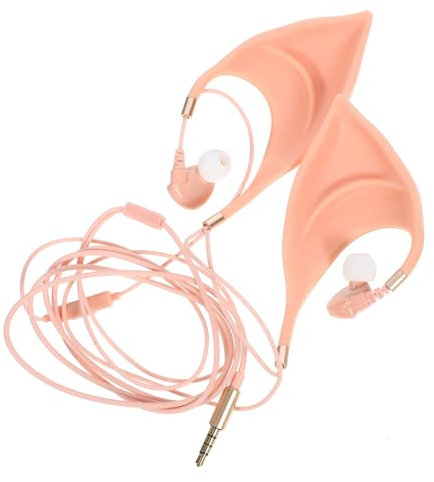 Veemoon Elfenohren-kopfhörer In-Ear-ohrhörer Cosplay-Headset Mit Mikrofon Für Telefoncomputer Klarer Silikon-ohrkappen -klinkenanschluss Halloween-atmosphäre