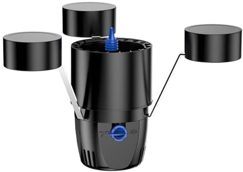 QUTBAG Fischteich-Falllaubsammler, schwimmender Multifunktions-Skimmer mit 3 Springbrunnenmodi, automatischer Poolreiniger für großen Teich, Gartenteich, Hofteich