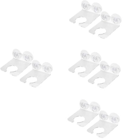 MAGICLULU 4 Sätze Weinglasregal Doppelt Sirupspender Wasser Mitnahme Wandmontierter Weinspender Soda Dusche Badewanne Bierhalter Flasche Inhaber Weinregal Stand Acryl Transparent 2 Stück * 4