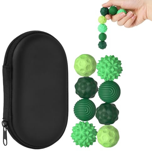 Indrnif 8 Stück Magnetkugeln Stressball Silikon Sensorisches Fidget-Spielzeug,Magnetische Anziehungskraft Stress Bälle mit Silikonhülle,Magnetische Fidget-Bälle, Anti-Stress Fidget Toys