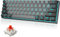 Snpurdiri 60% kabelgebundene Mechanische Gaming Tastatur, 61 Anti-Ghosting-Tasten, Blaue LED-Hintergrundbeleuchtung, ultrakompakte Zwei Ständer (Rot Schaft/Schwarz Grau)