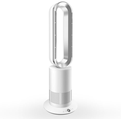 Eduzita TP09Plus - Ventilatore a torre 2 in 1, funzione di riscaldamento e raffreddamento, 10 livelli di raffreddamento e 3 livelli di riscaldamento, telecomando e funzionamento touch LED, motore DC