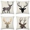 Artscope 4er-Set Dekorativ Hirsch Kissenbezug, Polyester Leinen Kissenbezüge Dekokissen Kissenhülle Set Kissen Fall für Sofa Auto Schlafzimmer Zuhause Dekor (45x45 cm)