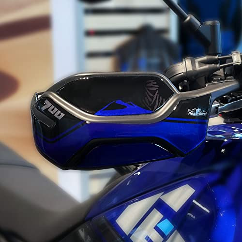 Resin Bike Aufkleber für Motorrad Kompatibel mit Yamaha Tenere 700 2023 2022 Icon Blue. Handschutz vor Stößen und Kratzern. Paar 3D-Harzklebstoff – Stickers - Made in Italy