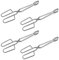 HAC24 4er Set XXL Edelstahl Servierzange 28,5 cm Bratwurstzange Lang Grillzange BBQ Grill Zange Bratzange Kochzange Grillgutwender