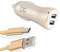 NWNK13 Fast Car Charger for Samsung Galaxy A14 A54 A34 A52 A52S A53 A23 A33 Mobile Phone in Car Charger 2 Port USB Car Adapter Fast Charging 4.8A with 1mt Type C USB Cable High Speed Lead Wire