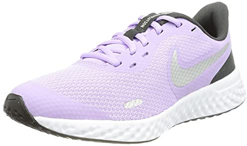 Nike Revolution 5 (Psv), Scarpe Unisex - Bambini e ragazzi Da Ginnastica Unisex Bambini E Ragazzi, Viola Lilac Metallic Silver Dk Smoke, 36.5 EU