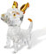 H&D HYALINE & DORA Crystal Dog Figurines Collection,Glass Ornament Animal Statue,Gold Painted Dog Paperweight Home Decoration