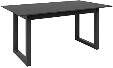 DEINE TANTE EMMA 003223 Austin 80A Schiefer anthrazit grau Esstisch Küchentisch Speisezimmer 160 x 90 cm ausziehbar auf 200 cm