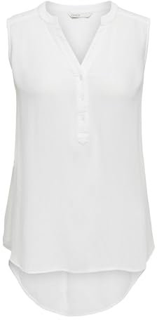 ONLY Damen Onljette Life S/L WVN Noos T-Shirt & Tops, Cloud Dancer, 38 EU