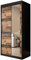 KRYSPOL Schiebetürenschrank Old Style T2 100 cm Kleiderschrank mit Spiegel Einlegeboden Schlafzimmer- Wohnzimmerschrank Schiebetüren Modern Design (Schubladen: 2)