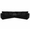 New Delta Large 5 Seater Corner Sofa Black Jumbo Cord UK Manufactured Bespoke (Black, 2 Corner 2)