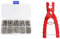 150 Sets Druckknöpfe Kit mit Zange, Feste Knöpfe Werkzeug, Druckknöpfe kit mit Zange, Druckknöpfe Set Metall Ring Button Druckknöpfe für Nähzubehör DIY Basteln Kleidung