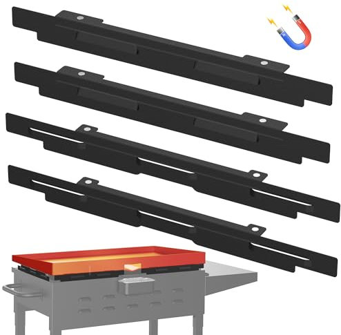 Blackstone Windschutz für 71,1 cm Blackstone Grillplatte, Blackstone Grillzubehör, magnetischer Edelstahl-Windschutz für Blackstone Grill, schützt Flamme, Hitze, spart Gas, kompatibel mit Haube,