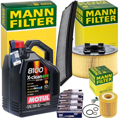 Inspektionspaket + 5L EFE 5W-30 Öl passend für 3er E46 316-18 ti/Ci