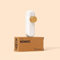 Relight Moment Phasenabschnittsdimmer (LED 3-80W, AGL & HAL 10-100W), Schnurdimmer WEIß mit Drehregler aus Messing SATIN BRASS