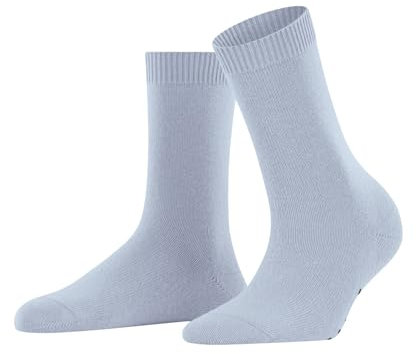 FALKE Women's Cosy Wool W So Viscose Cashmere Plain 1 Pair Socks, Blue Light 6594, 5.5-8