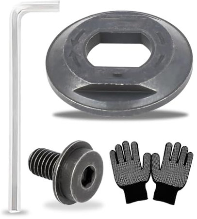 Junterone 61004800 Rondelle de Serrage Extérieure en Acier, avec Boulon de Lame de Scie Circulaire 648697-00, pour Machines de Découpe DCS372 DCS390