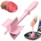 CLUEAPOP Upgrade Meat Chopper, Heat Resistant Nylon Masher for Hamburger Meat, Ground Beef, Non-Stick Mix Chopper, Pink