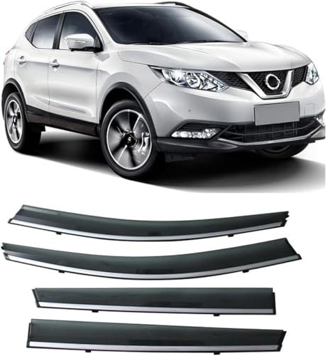 YYlong Windabweiser Regenabweiser für Nissan Qashqai J11 2016-2021 Sonnenblenden Regen Wetterschutz Luftabweiser Regenabweiser Seitenfensterabweiser