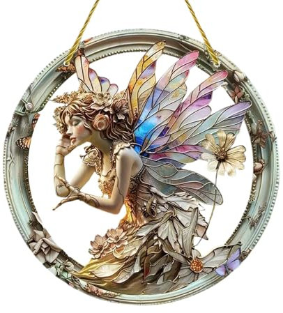 2D Fairy Christmas Hanging Ornament, Fairy Christmas Decoration, 2D Fairy Ornament for Tree, Christmas Fairy Hanging Decoration, Flat Fairy Christmas Ornament, Christmas Tree Fairy Hanging Decor