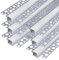 inShareplus LED Trockenbauprofil, 3,3 ft/1 m, 6er-Pack Aluminiumkanal mit milchiger Abdeckung; trimless LED-Strip-Diffusor für Unterbau, Regal, Wand, Tisch, Decke und Ecken