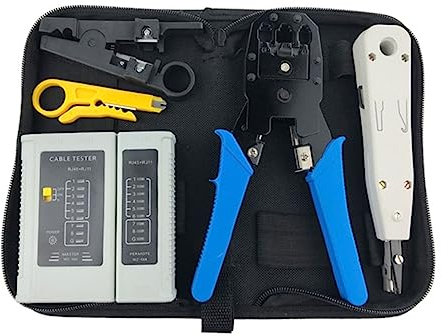 Veemoon Kit Outils De Réparation Réseau Outil Ethernet Pour Testeur De Câbles Maintenance Informatique