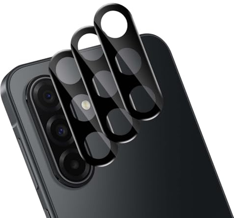 Locofun Kameraschutz für Samsung Galaxy A17 für Panzerglas, [3 Stück] 9H Härte Panzer Kameras Schutz Folie, Anti-Kratzen Kamera Folie HD Klar Linse Schutzglas-Schwarz