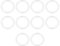 sourcing map Silikon-O-Ring, 29 mm Außendurchmesser, 23 mm ID, 3 mm Breite, VMQ Dichtungsringe, weiß, 10 Stück