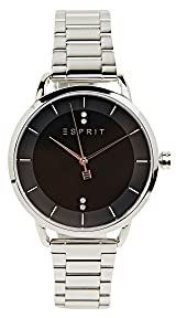 ESPRIT Edelstahl-Uhr mit Gliederarmband und Zirkonia