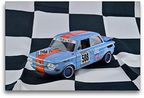 Premium Textil-Leinwand 75 x 50 cm Quer-Format NSU TT CUP GULF Dino Eitel | Wandbild, HD-Bild auf Keilrahmen, Fertigbild auf hochwertigem Vlies, Leinwanddruck von Ingo Laue